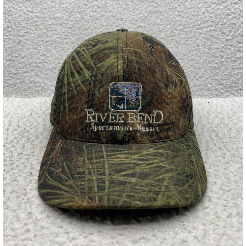 VTG River Bend Sportsman's Resort Camo Hat Mens Hook Loop OSFM Hunting Outdoors‎